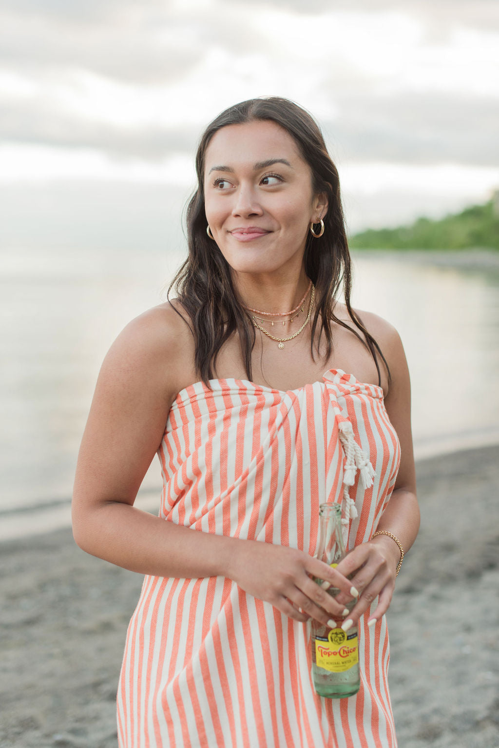 10kt Oval Drippy Necklace