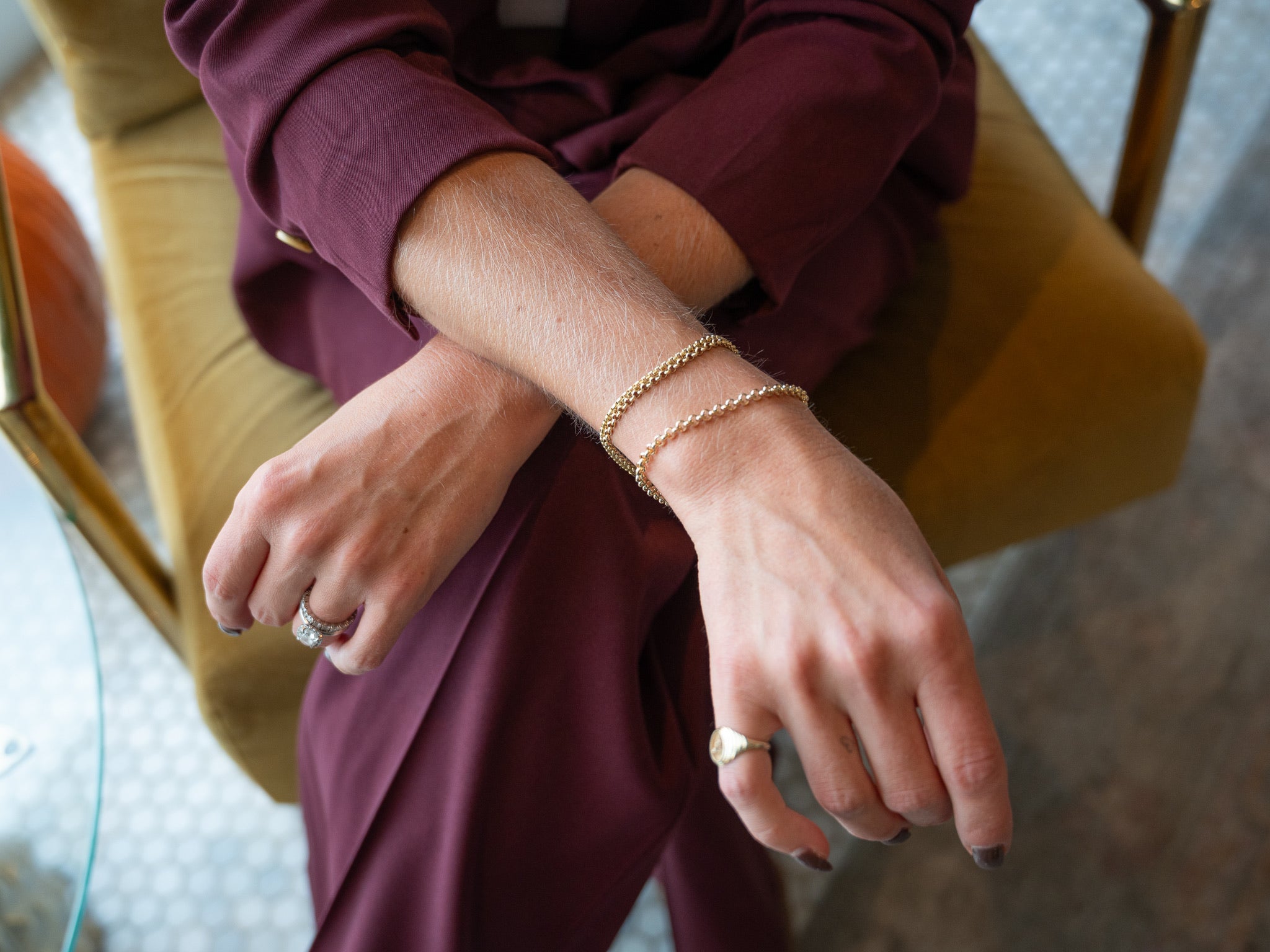 10kt Box Link Bracelet