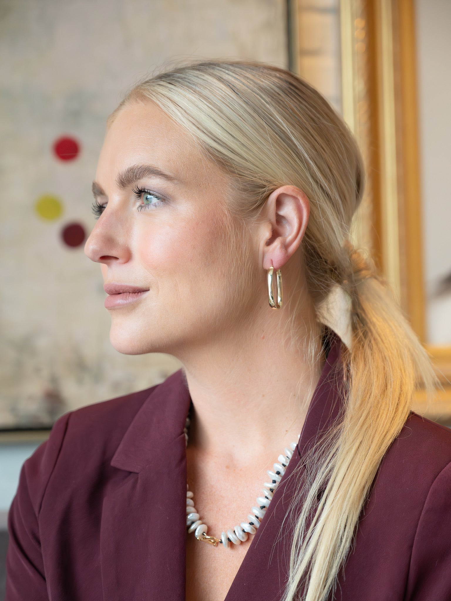 Natural White Pearl Mama Necklace