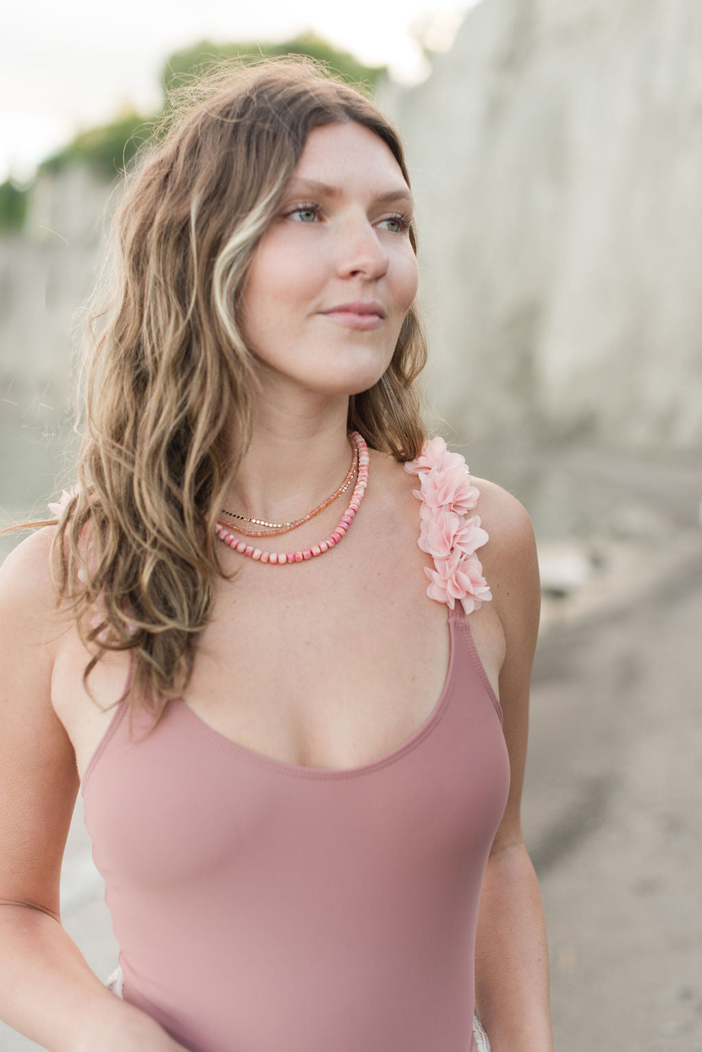 Pink Coral Opal Mama Necklace