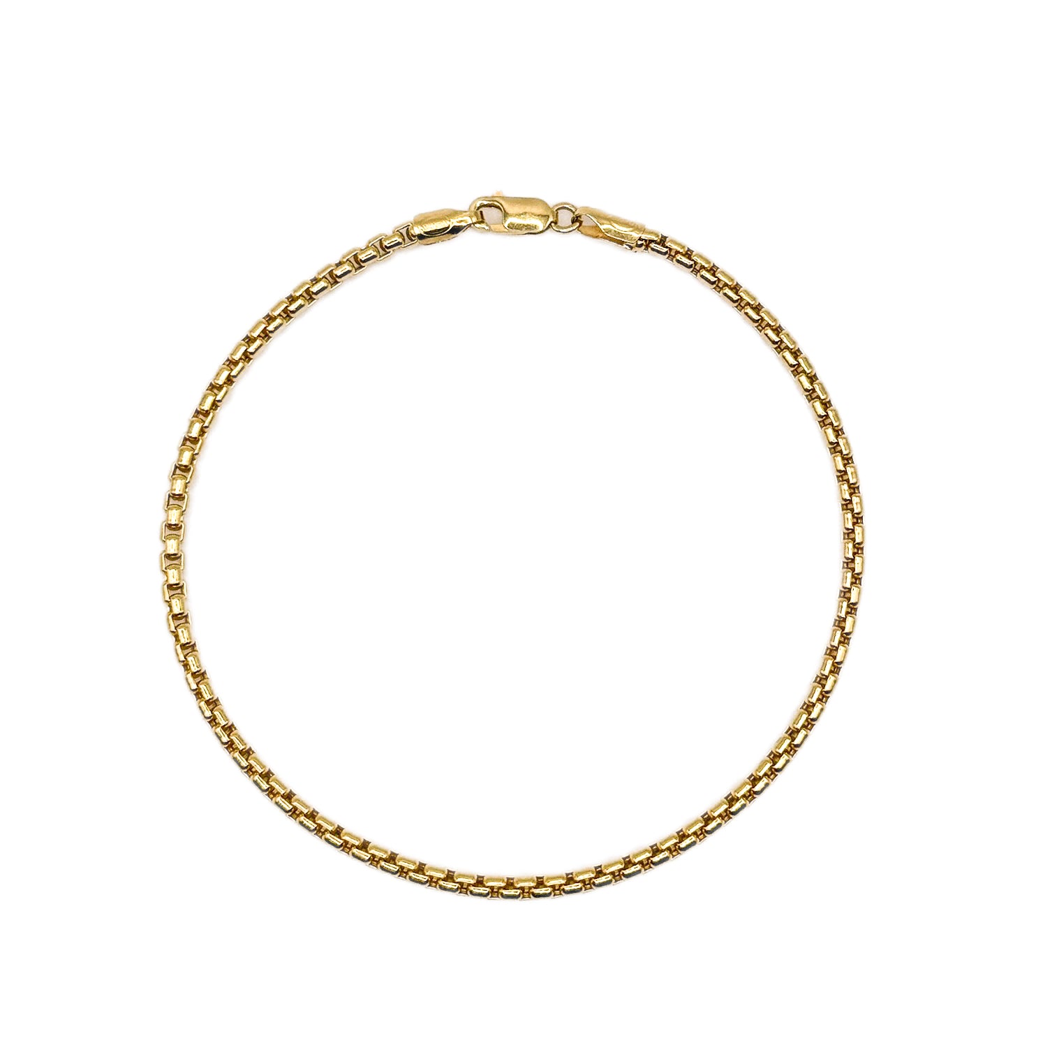 10kt Box Link Bracelet