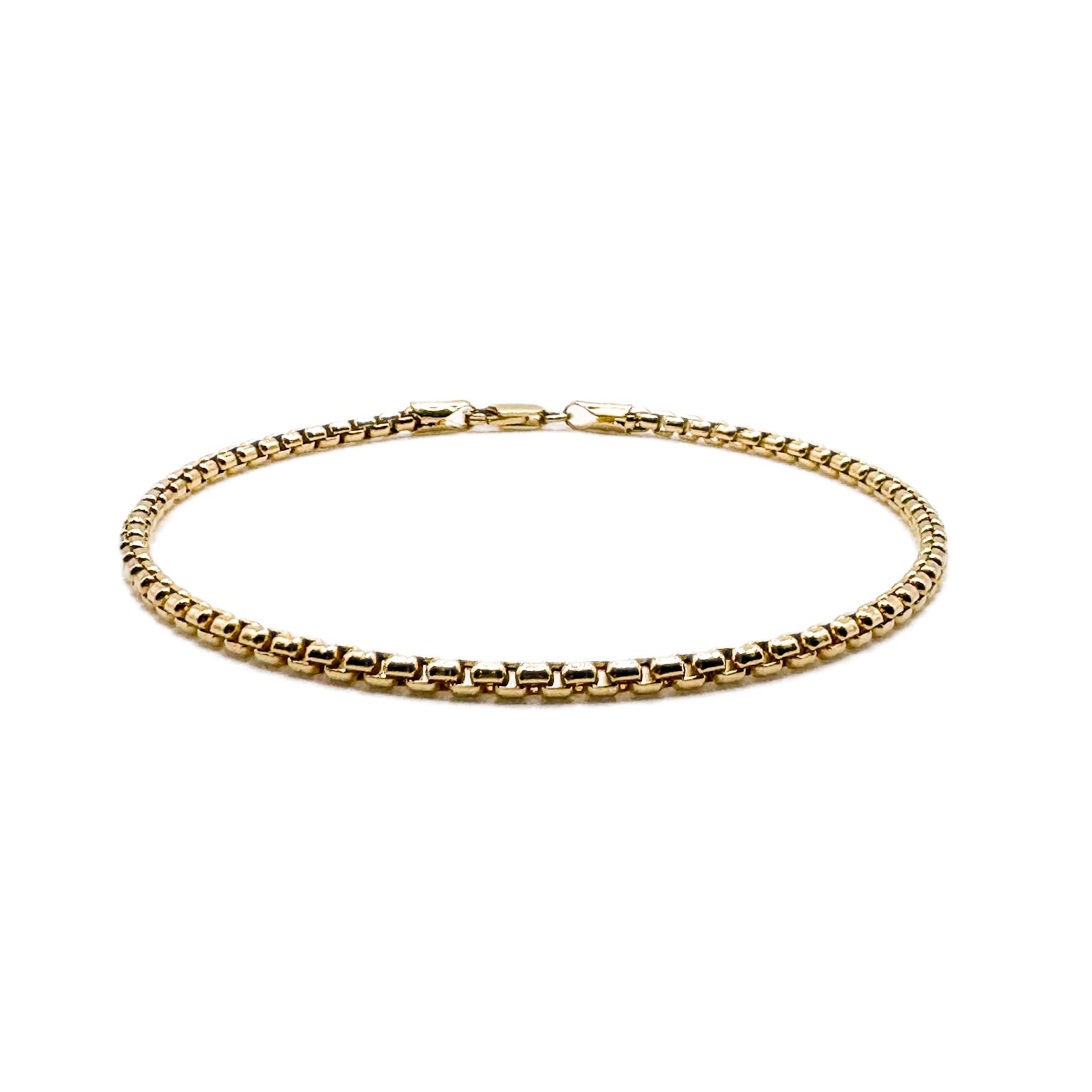 10kt Box Link Bracelet