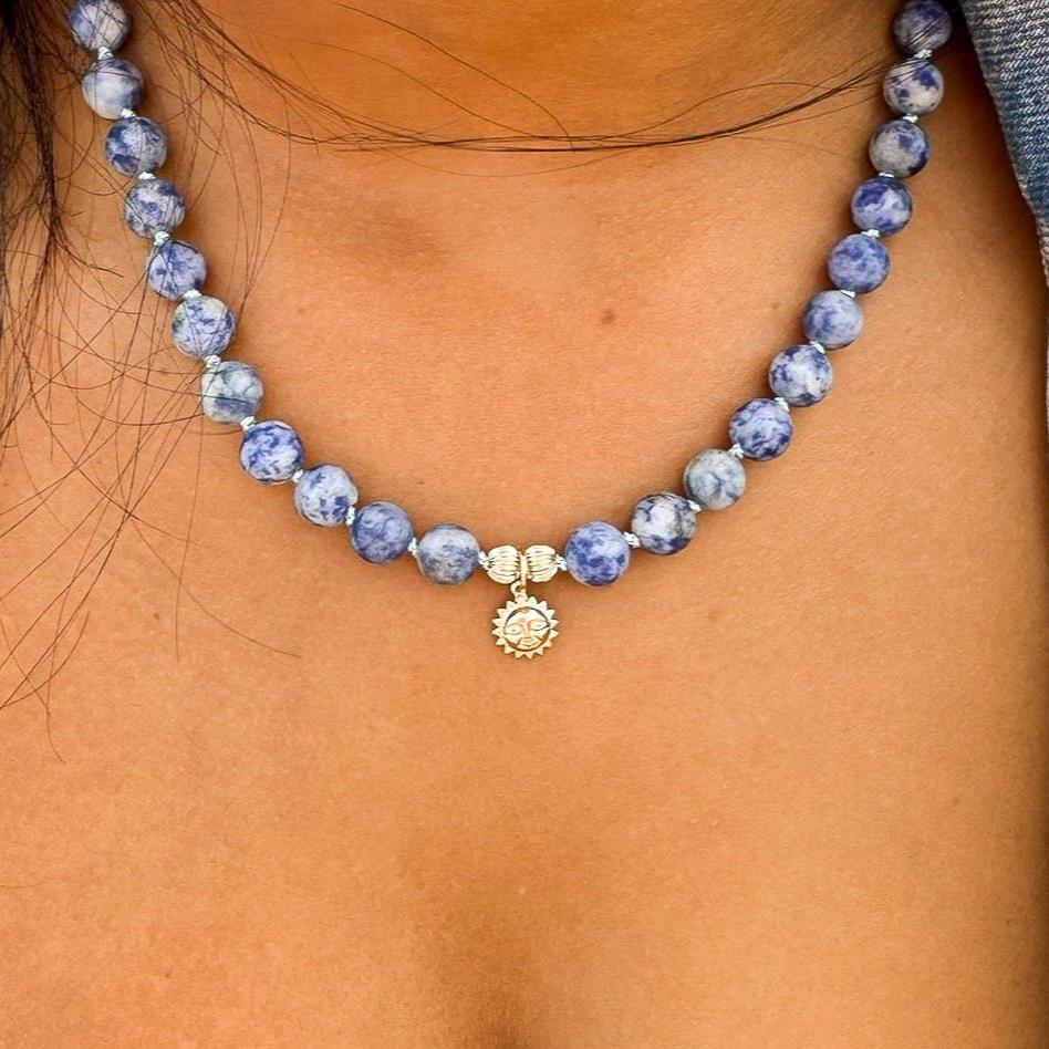 Faded Blue Quartz Soleil Sissy Necklace