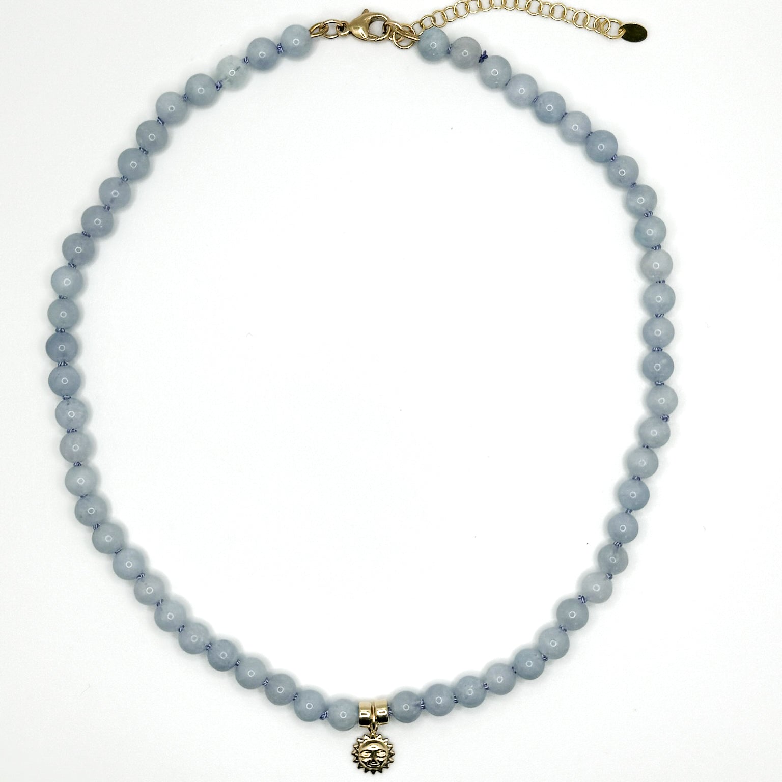 Milky Blue Jade Soleil Sissy Necklace