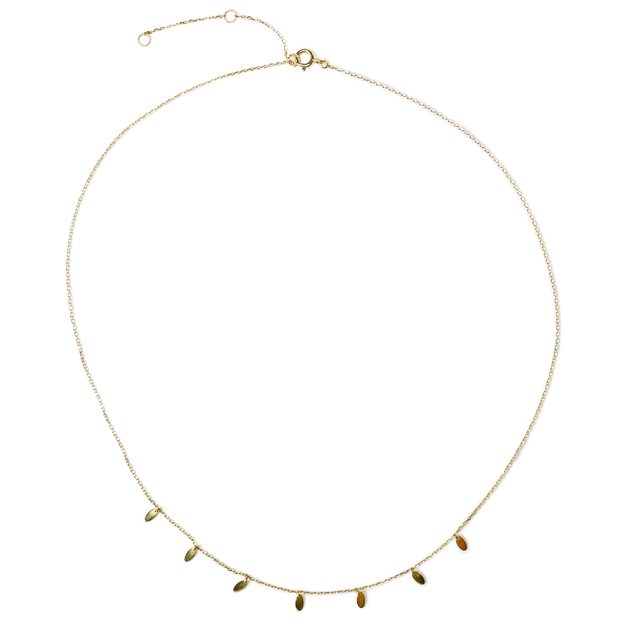 10kt Oval Drippy Necklace